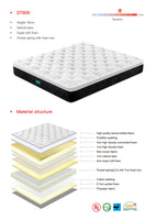 Queen Size 30cm Tencel Latex Soft Pocket Spring Mattress