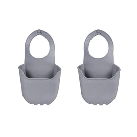 2 pcs Sink Caddy Silicone Sponge Rack – Adjustable Silicone Kitchen Sink Organizer