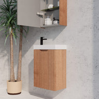 450*250*553mm Vienna Solid Timber Wall Hung Mini Vanity For Small Bathroom