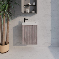 450*250*550mm Vienna White Oak Wall Hung Mini Vanity