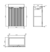 450*250*550mm Vienna White Oak Wall Hung Mini Vanity