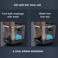 Hoper Layer Foot SPA Airbag Squeezing Foot Bath Massager Dry and Wet Dual-use QN-01