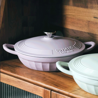 BUYDEEM CP581 Enameled Cast Iron Dutch Oven Purple