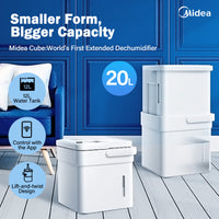 Midea Smart Cube Dehumidifier 20L/Day 12L Water Tank Compact Storage Full Water Warning