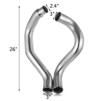 VEVOR Turbo Intercooler Pipe & Boot Kit Silver for 03-07 Ford 6.0L Powerstroke Diesel