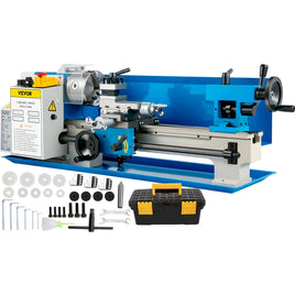 VEVOR Metal Lathe 7'' x 14'', Mini Metal Lathe 0-2500 RPM Variable Speed,Mini Lathe with 4"" 3-jaw Chuck,Bench Top Metal Lathe, Benchtop Lathe, for Various Types of Metal Turning