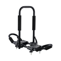 VEVOR Kayak Roof Rack 1 Pair J-Bar, Soft Roof Rack, Top Mount Tie Down, Carrier for kayak, Surf Board, Canoe, SUP, Ski Board, Mount on Car, SUV, Truck, 2 Kayaks