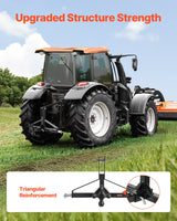 VEVOR 3 Point Trailer Hitch with 2 in Receiver, 3pt Quick Hitch Attachment, Heavy Duty Tractor Tow Drawbar Adapter, Compatible with Kubota, Mahindra, Ford, Yanmar, John Deere, Massey Ferguson