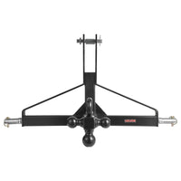 3 Point Trailer Hitch with 2 in Receiver, 3pt Quick Hitch Attachment, Heavy Duty Tractor Tow Drawbar Adapter, Compatible with Kubota, Mahindra, Ford, Yanmar, John Deere, Massey Ferguson
