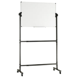 VEVOR 91.5x61cm Rolling Magnetic Whiteboard, Double-sided Mobile Whiteboard, Adjustable Height Dry Erase Board with Wheels, 1 Magnetic Erase & 3 Dry Erase Markers & Movable Tray Office, School