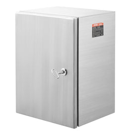 VEVOR Steel Electrical Box, 50x40x20 cm, 304 Stainless Steel Electrical Enclosure Box, Wall-Mounted Outdoor Electrical Electronic Equipment Enclosure with Mounting Plate Hinges Lock, IP66 Waterproof