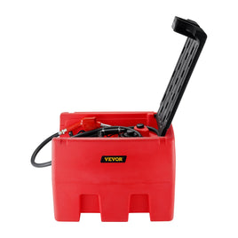 VEVOR Portable Diesel & Gasoline Tank, 182L, 10.6 GPM Flow Rate, Diesel Fuel Tank with Electric Transfer Pump, 4 m Hose, Auto Fueling Nozzle, Diesel Transfer Tank for Easy Fuel Transportation, Red