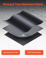 VEVOR Car Rooftop Cargo Carrier Bag, 15 Cubic Feet Car Roof Cargo Carrier, 100% Waterproof Heavy Duty 840D PVC Roof Luggage Bag for All Vehicle with/without Rack- with Lock, Non-Slip Mat, 4 Door Hooks