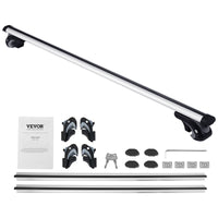 VEVOR Roof Rack Cross Bars, Aluminum Roof Rack Crossbars, Fit Raised Side Rail with Gap, 90 kg Load Capacity, Adjustable Crossbars with Locks, for SUVs, Sedans, and Vans
