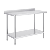 VEVOR 24 x 48 x 36 Inch Stainless Steel Work Table, Commercial Food Prep Worktable Heavy Duty Prep Worktable, Metal Work Table with Adjustable Height for Restaurant, Home and Hotel
