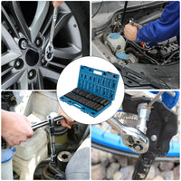 VEVOR Impact Sockets Set 1/2 Inch Drive 26 PCS Metric 10mm - 36mm Deep 6-Point Set