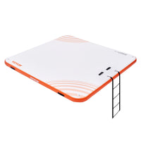 VEVOR Inflatable Floating Dock, 10 x 10FT Inflatable Dock Platform, Non-Slip Water Floating Dock Mat with Portable Carrying Bag & Detachable Ladder, Floating Platform Island Raft for Pool Beach Ocean