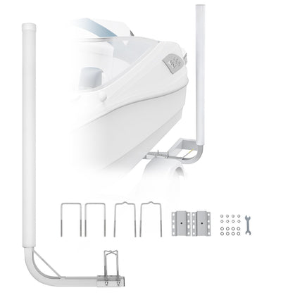 VEVOR Boat Trailer Guide, 1219.2mm Adjustable Design Trailer Guide Poles, 2PCS High-Hardness Steel Trailer Guide-Ons, Trailer Guides with PVC Pipes, for Ski Boat, Fishing Boat or Sailboat Trailer