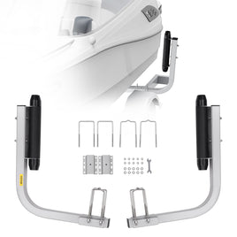 VEVOR Boat Trailer Guide, 2PCS Adjustable Short Bunk Guide-Ons, Hardened Steel Trailer Guide Poles with Soft Cushion, Heavy Duty Roller Guide Design, for Ski Boat, Fishing Boat or Sailboat Trailer