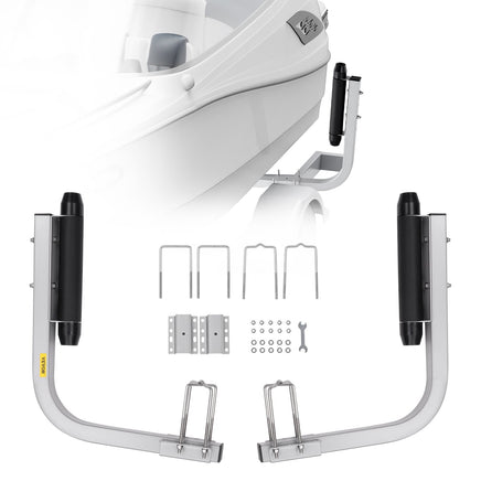 VEVOR Boat Trailer Guide, 2PCS Adjustable Short Bunk Guide-Ons, Hardened Steel Trailer Guide Poles with Soft Cushion, Heavy Duty Roller Guide Design, for Ski Boat, Fishing Boat or Sailboat Trailer