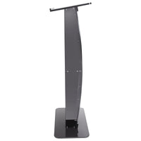 VEVOR Acrylic Podium, 47" Tall, Acrylic Podium Stand with Wide Reading Surface & Storage Shelf, Floor-standing Clear Pulpits Acrylic for Church Office School, Black