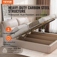 VEVOR Bed Lift, 1500x2000mm Compatible Extra-large Size 140kg Load Bearing, DIY Wall Bed Mechanical Hardware Kit Vertical Deluxe, Pneumatic Lever Heavy Duty Support, Folding for Guestroom