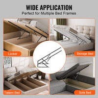 VEVOR Bed Lift, 1500x2000mm Compatible Extra-large Size 140kg Load Bearing, DIY Wall Bed Mechanical Hardware Kit Vertical Deluxe, Pneumatic Lever Heavy Duty Support, Folding for Guestroom