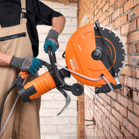 VEVOR Electric Concrete Saw, 14 in, 2000 W Motor Circular Saw Cutter with Max. 5 in Adjustable Cutting Depth, Wet Disk Saw Cutter Includes Water Line, Pump and Blade, for Stone, Brick