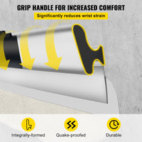 VEVOR Skimming Blade Set,10"+16"+24" Blades + 35"-78" Extension Handle，European Stainless Steel Construction Knife, Aluminum Blade Profile Smoothing Knockdown Spatula for Gyprock/Drywall/Wall-Boa