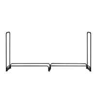 VEVOR Firewood Rack with Waterproof Cover, 257 x 36 x 117 cm Outdoor Firewood Holder, 660lb Weight Capacity, 1/2 Cord Log Holder, Half-Covered, Powder-coated Wood Storage Rack for Fireplace Deck