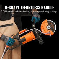 Electric Concrete Saw, 7 in Circular Saw Cutter, 2000 W High Power with Max. 2.5 in Cutting Depth, Wet/Dry Disk Saw Cutter Includes Water Line, Pump and Blade, for Stone, Brick