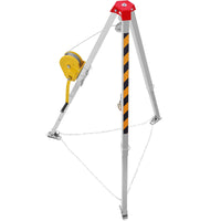 VEVOR Confined Space Tripod Kit, 2600 lbs Winch, Confined Space Tripod 8' Legs and 98' Cable, Confined Space Rescue Tripod 32.8' Fall Protection, Harness, Storage Bag for Traditional Confined Spaces