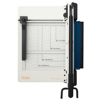 VEVOR Heavy Duty Paper Cutter, 304.8 mm Industrial Commercial Guillotine Paper Cutter for A4 Paper, 400 Sheet Capacity, Solid Steel Construction, Stack Paper Trimmer for Office Home School Shop, White