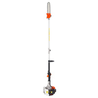 VEVOR Gas Pole Saw, 33CC 2 Stroke Gas Powered Pole Saws with 20.3 cm Cutting Bar, Cordless Tree Trimmer with 850ml Fuel Tank, 2.08 to 3.58 m  Extendable, Powerful Chainsaw for Tree Trimming Pruning