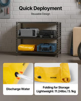 VEVOR Flood Barrier Hydro Barrier 12' Length x 12" Height for Water Diversion