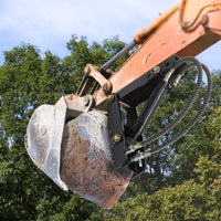 VEVOR Hydraulic Backhoe Thumb, 45.7cm 1.27cm Thickness Heavy Duty Excavator Thumb, Black Steel Weld On Thumb Attachments with Hydraulic Cylinder, Mechanical Hydraulic Thumb for Backhoe/Excavator