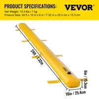 VEVOR Flood Barrier Hydro Barrier 24' Length x 6