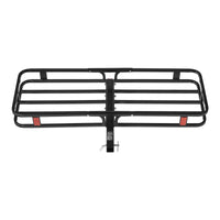 VEVOR 53" x 19" x 5", Hitch Cargo Carrier, 500 lbs Capacity Hitch Cargo Carrier with Hitch Stabilizer & Ratchet Straps, Hitch Mount Cargo Carrier with Cargo Net with Hook, Fit for SUVs