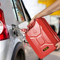 VEVOR Jerry Fuel Can, 20 L Portable Jerry Gas Can with Flexible Spout System, Rustproof ＆ Heat-resistant Steel Fuel Tank for Cars Trucks Equipment, 2PCS Red