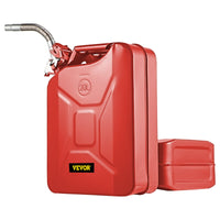 VEVOR Jerry Fuel Can, 20 L Portable Jerry Gas Can with Flexible Spout System, Rustproof ＆ Heat-resistant Steel Fuel Tank for Cars Trucks Equipment, 2PCS Red