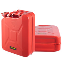 VEVOR Jerry Fuel Can, 20 L Portable Jerry Gas Can with Flexible Spout System, Rustproof ＆ Heat-resistant Steel Fuel Tank for Cars Trucks Equipment, 2PCS Red