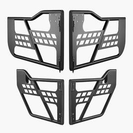 VEVOR Jeep Tube Doors, 4-Door, Hunting Style Jeep Tubular Door with Heavy-Duty Hinges & OE Latch, Jeep Doors with Rubber Pads, Fit for 2018-2024 Jeep Wrangler JL & 2020-2024 Jeep Gladiator JT