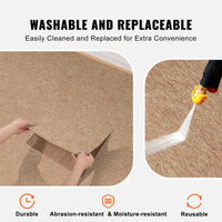 VEVOR Carpet Tiles Reusable, 20"x 20" Carpet Squares With Padding Attached, Soft Padded Carpet Tiles, Easy Install DIY for Bedroom Living Room Indoor Outdoor (16 Tiles, Dark Brown)