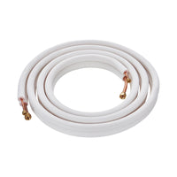 VEVOR 4876.8mm Mini Split Line Set, 6.4 & 12.7mm O.D Copper Pipes Tubing and Triple-Layer Insulation, for Air Conditioning or Heating Pump Equipment & HVAC with Rich Accessories (18ft Connection Cable