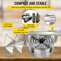 VEVOR Metal Lathe Chuck 4-Jaw Independent 5 inch Cast Iron Milling Turning CNC