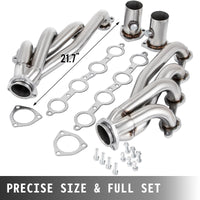 VEVOR Exhaust Header Set 1 5/8" Exhaust Turbo Headers, Stainless Steel Exhaust Manifold Headers, Shorty Engine Conversion LS Swap Exhaust Headers for Chevy Corvette 1963-1981 V8 Engines LS1 LS2 LS3 LS6 LS10 SUV/Truck Car