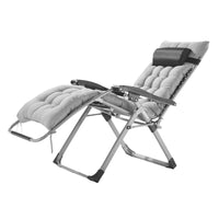 VEVOR Zero Gravity Chair, 26 inch Zero Gravity Recliner Lounge Chair for Indoor and Outdoor, Adjustable Anti Gravity Chair with Cushion, Headrest, Footrest, and Cupholder, 500 lbs, Gray