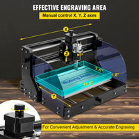 VEVOR Cnc 3018 Pro 10000RPM Cnc 3018 300×180×45mm Cnc Machine GRBL Control Mini Laser Engraver with Offline Controller 3 Axis laser engraving machine for Carving Milling Plastic Acrylic PVC