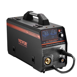 MIG Welder, 160A Synergic Mig Welding Machine, 4-in-1 Gas MIG/Flux Core MIG/Stick/Lift TIG Multi-Process Welder Machine with IGBT Inverter Technology and LCD Screen Display