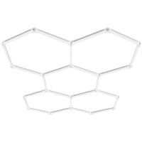 VEVOR Hexagon Garage Lights, 26400LM, 6500K 5 Grid Systems Honeycomb Hexagonal Garage LED Lights, DIY Cool White Car Detailing Garage Ceiling Lighting Bright Shop Light for Gym Basement Workshop